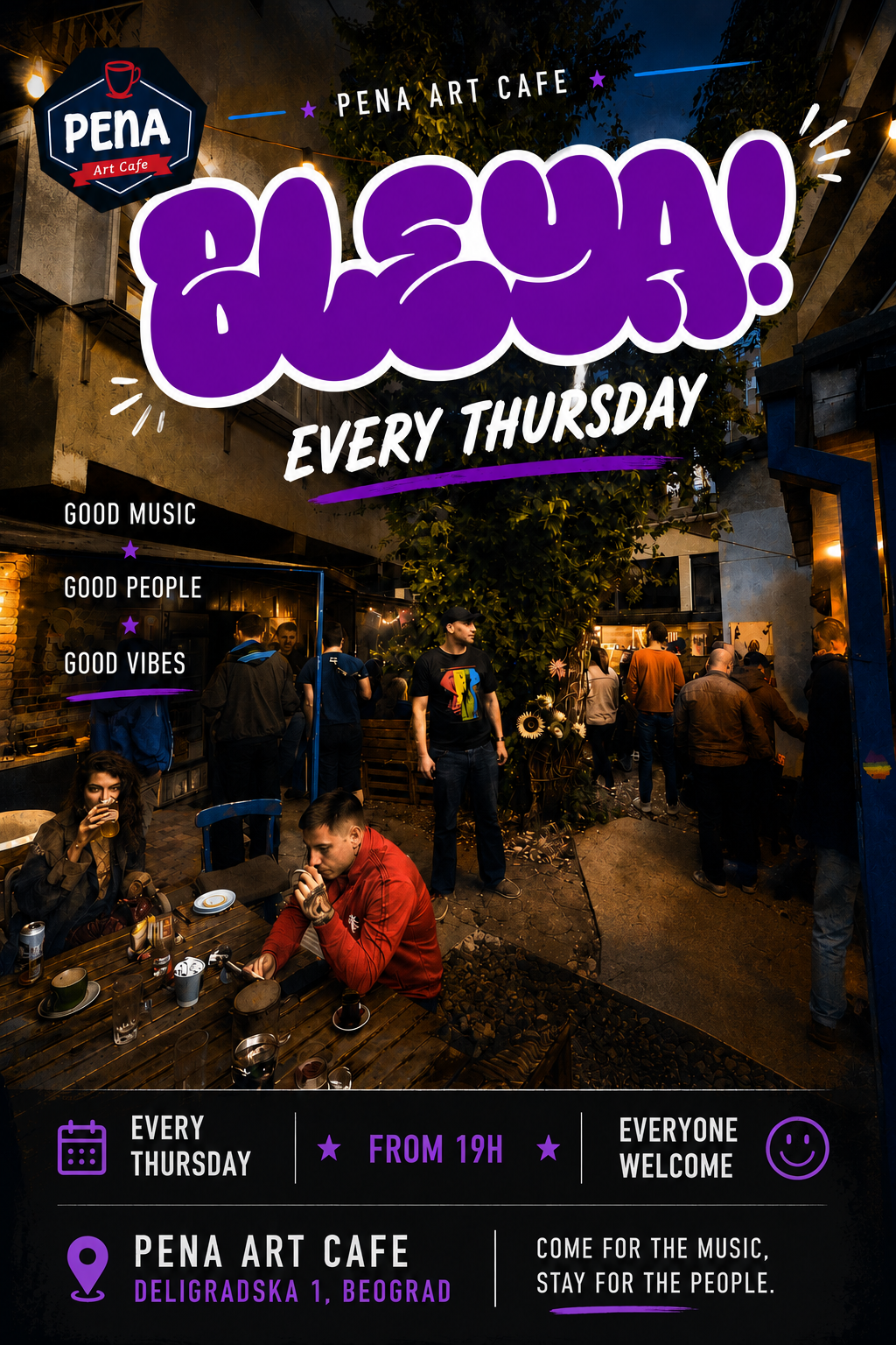 Bleya every Thursday at Pena Art Cafe